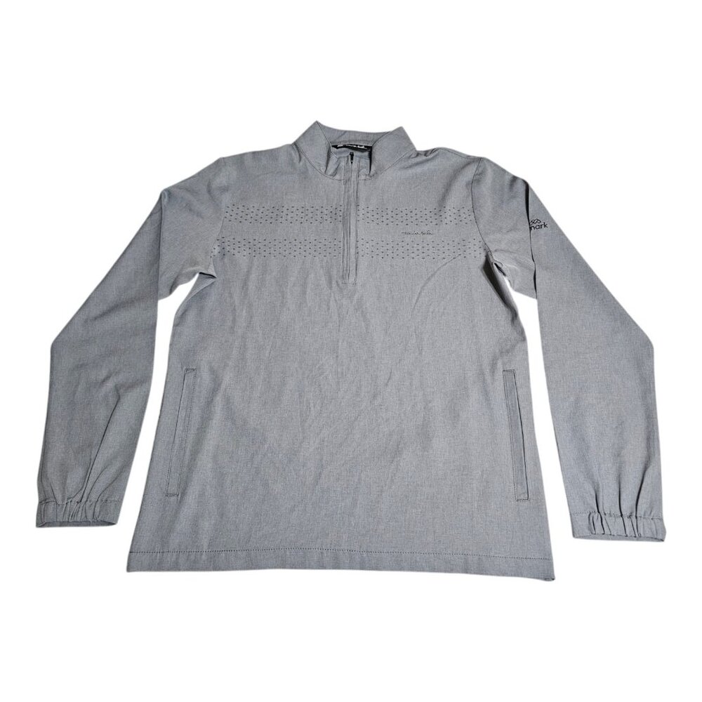 Travis‎ Mathew 1/4 Zip Pullover Mens S Gray Respect The Drip Long Sleeve